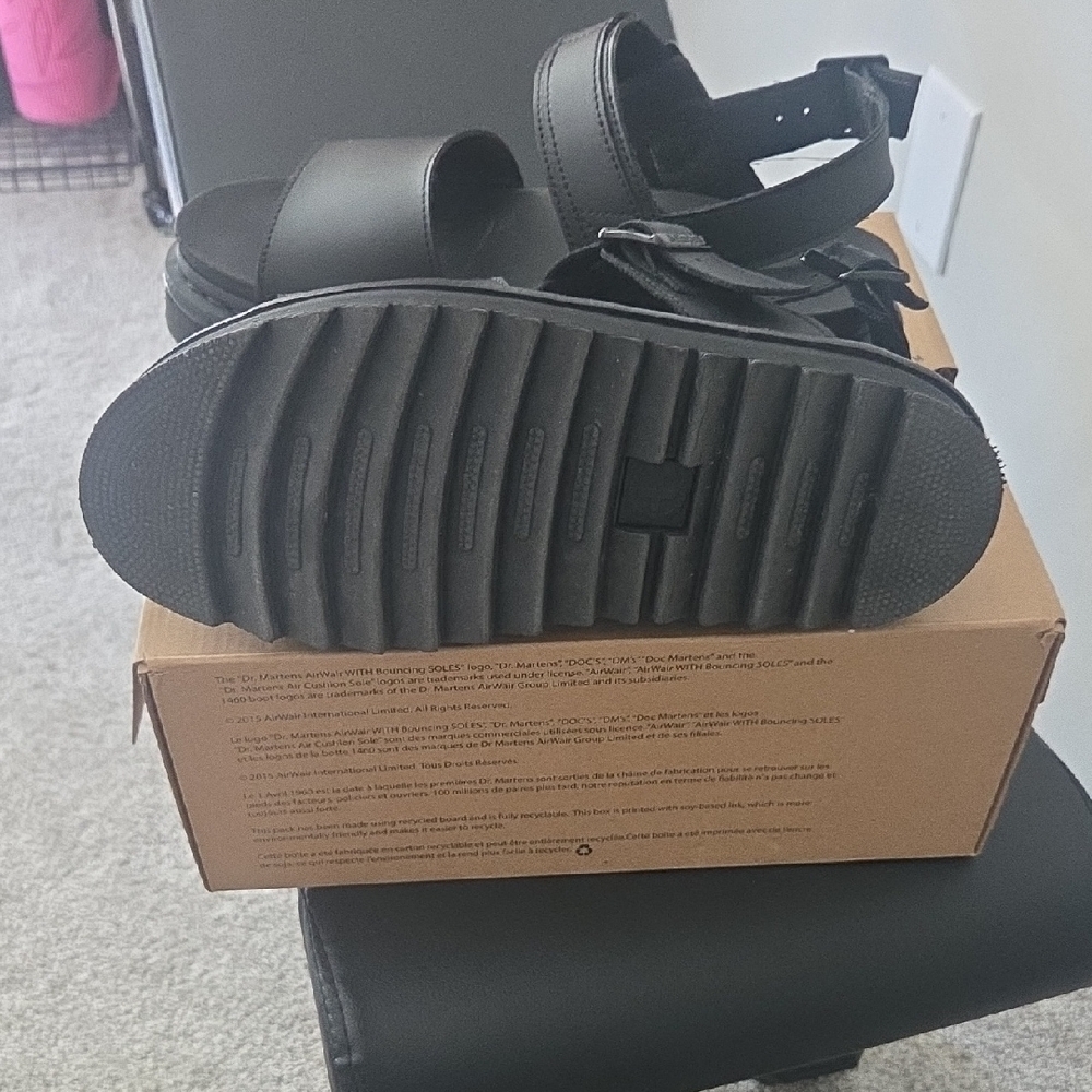 Dr. Martens Black Platform Strappy Sandals - Picture 2 of 3